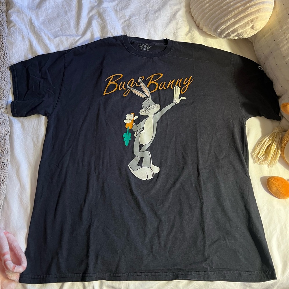 Black Bugs Bunny Graphic T-Shirt
